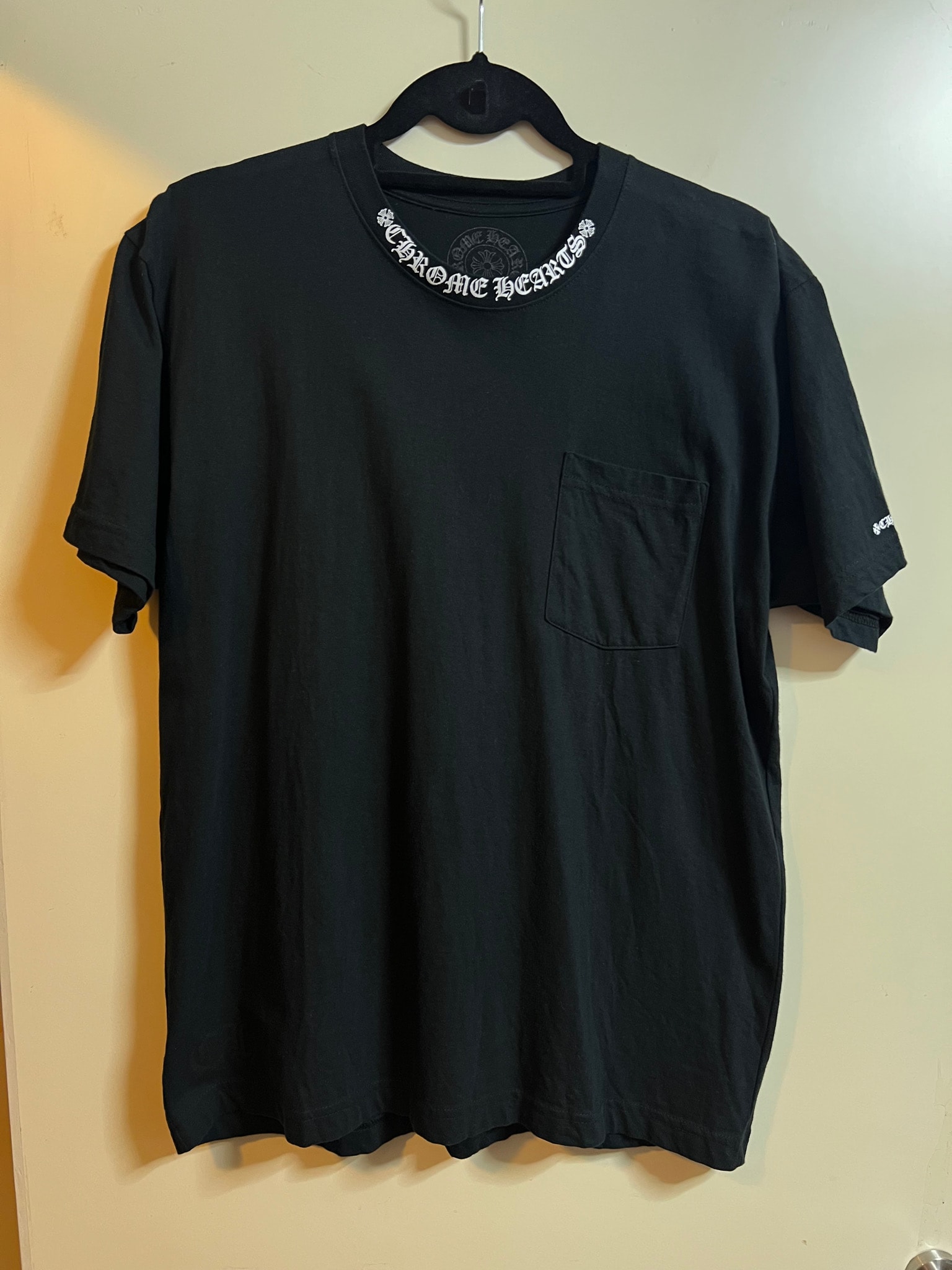 Chrome Hearts Neck Logo S/S T-Shirt "Black/White"