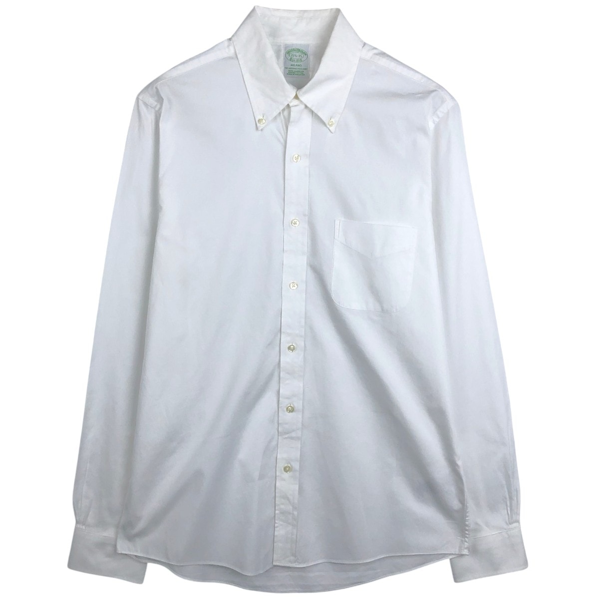 古着 ブルックスブラザーズ Brooks Brothers Est.1818 MILANO 長袖 ボタンダウンシャツ メンズM相当/eaa662765