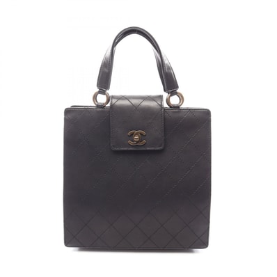シャネル CHANEL マトラッセ ターンロック ハンドバッグ バッグ レザー レディース ブラック系 【中古】