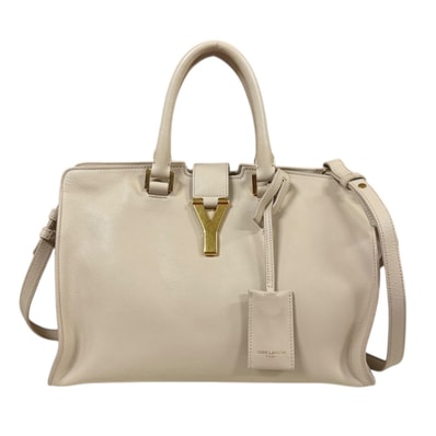 サンローラン プチバカス Yライン ショルダーバッグ レザー 311210 ベージュ レディース SAINT LAURENT 中古