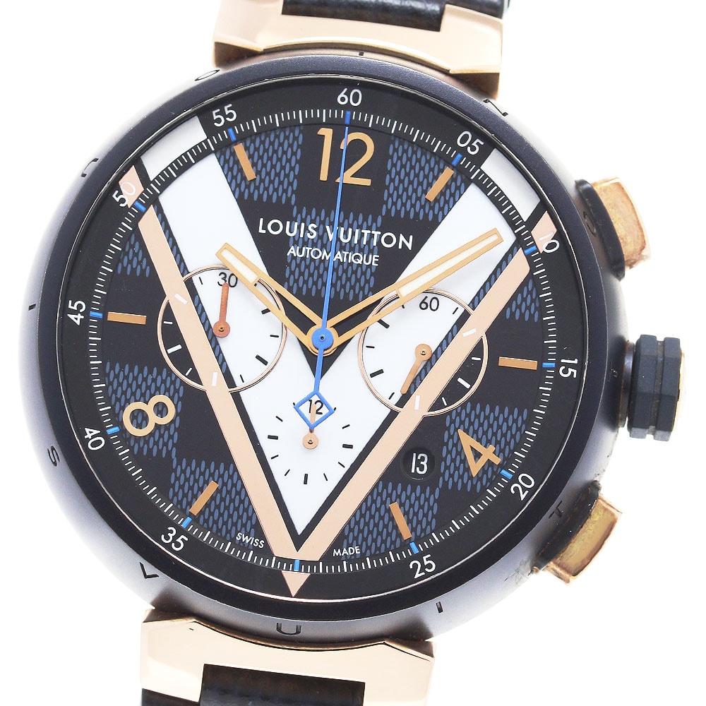 ☆美品 ルイ・ヴィトン タンブール ダミエコバルト QA090 メンズ 【中古】