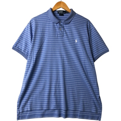 古着 ラルフローレン Ralph Lauren POLO by Ralph Lauren CUSTOM FIT 半袖 ボーダー ポロシャツ メンズXL相当/eaa562415