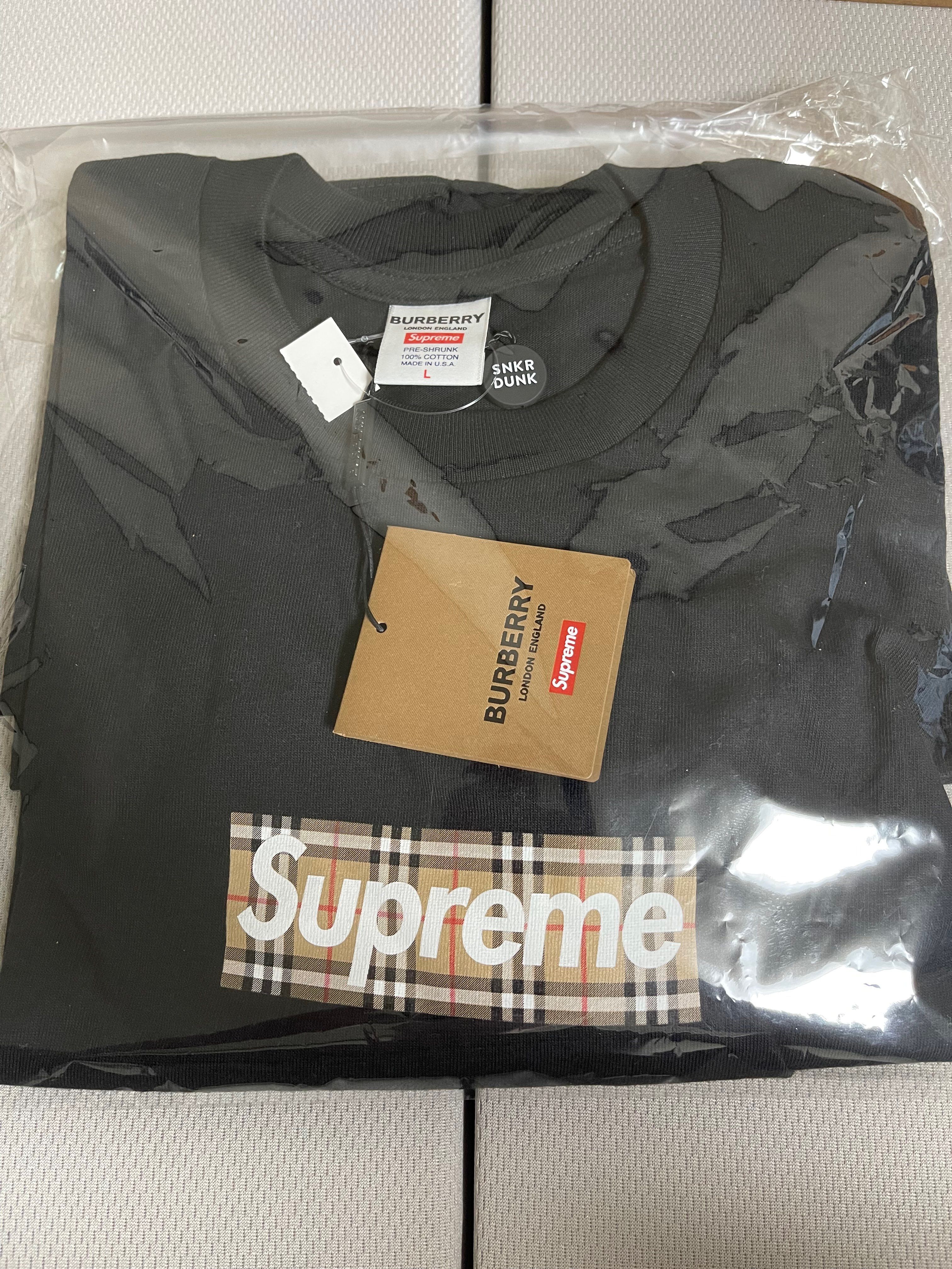 Supreme / Burberry Box Logo Tee "Black"
