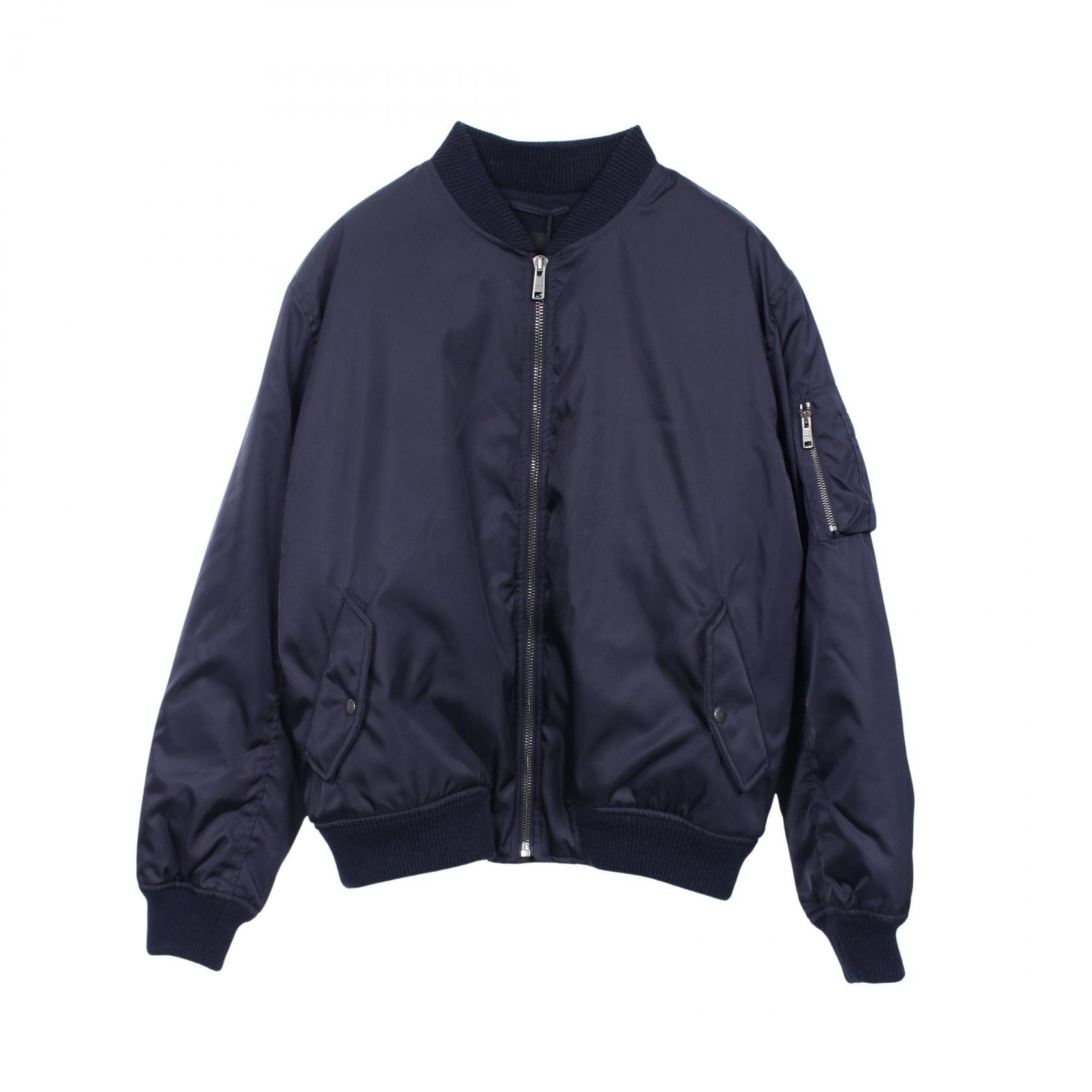 プラダ PRADA 中綿入り ブルゾン ブルゾン 衣料品 アウター ナイロン メンズ ネイビー系 【中古】