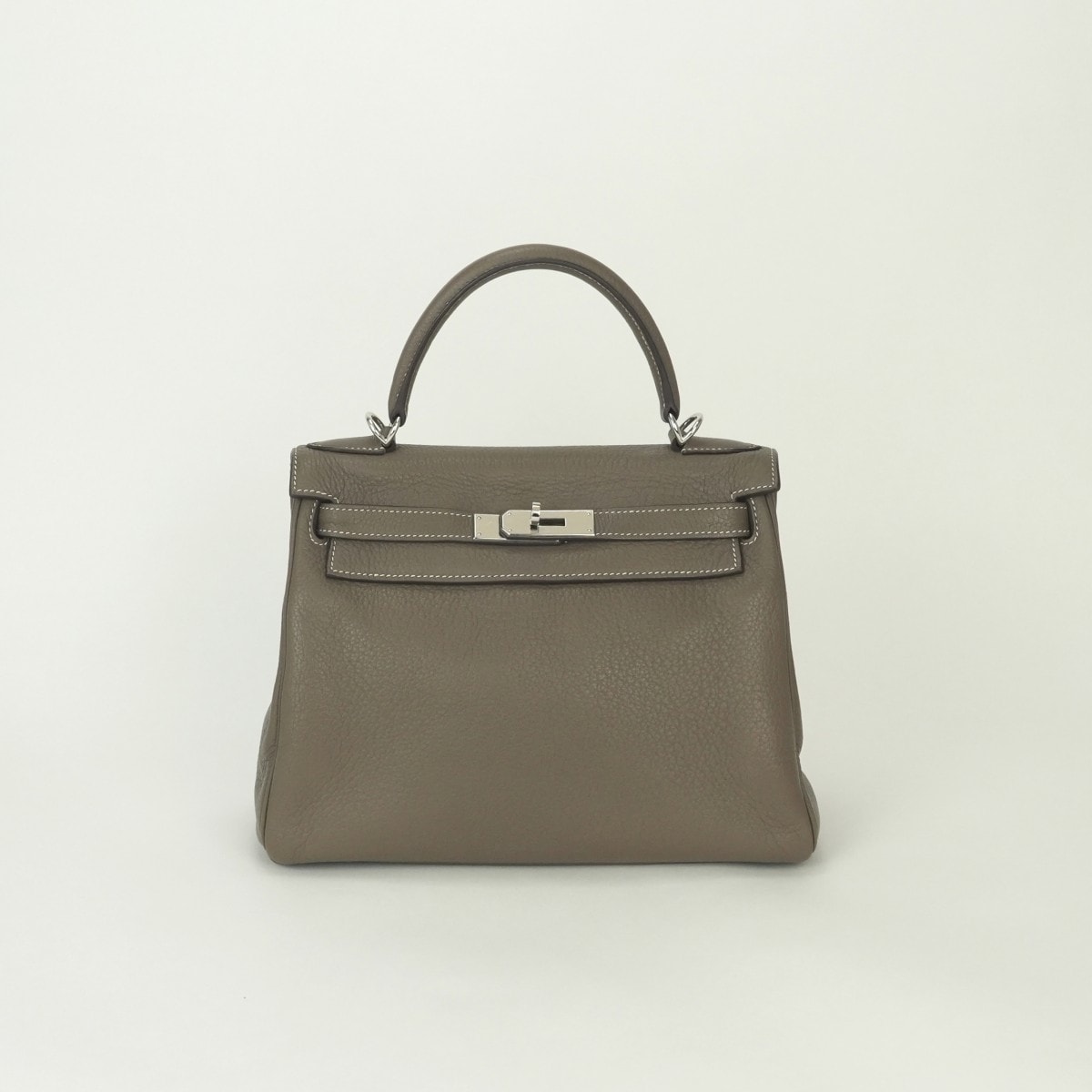 エルメス HERMES ケリー28 ケリー 28 バッグ トートバッグ ショルダーバッグ トリヨンクレマンス エトゥープ Etoupe グレー Gray シルバー金具 ハンドバッグ V字金具 新型金具 新金具 2Way