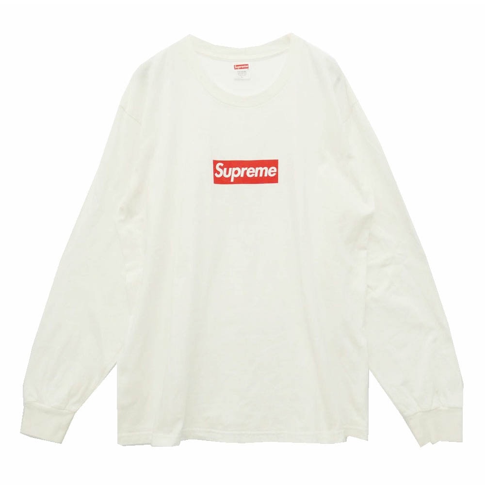 Supreme シュプリーム 20AW Box Logo L/S Tee ボックスロゴ コットン 長袖 Tシャツ カットソー ロンT ホワイト系 L【中古】