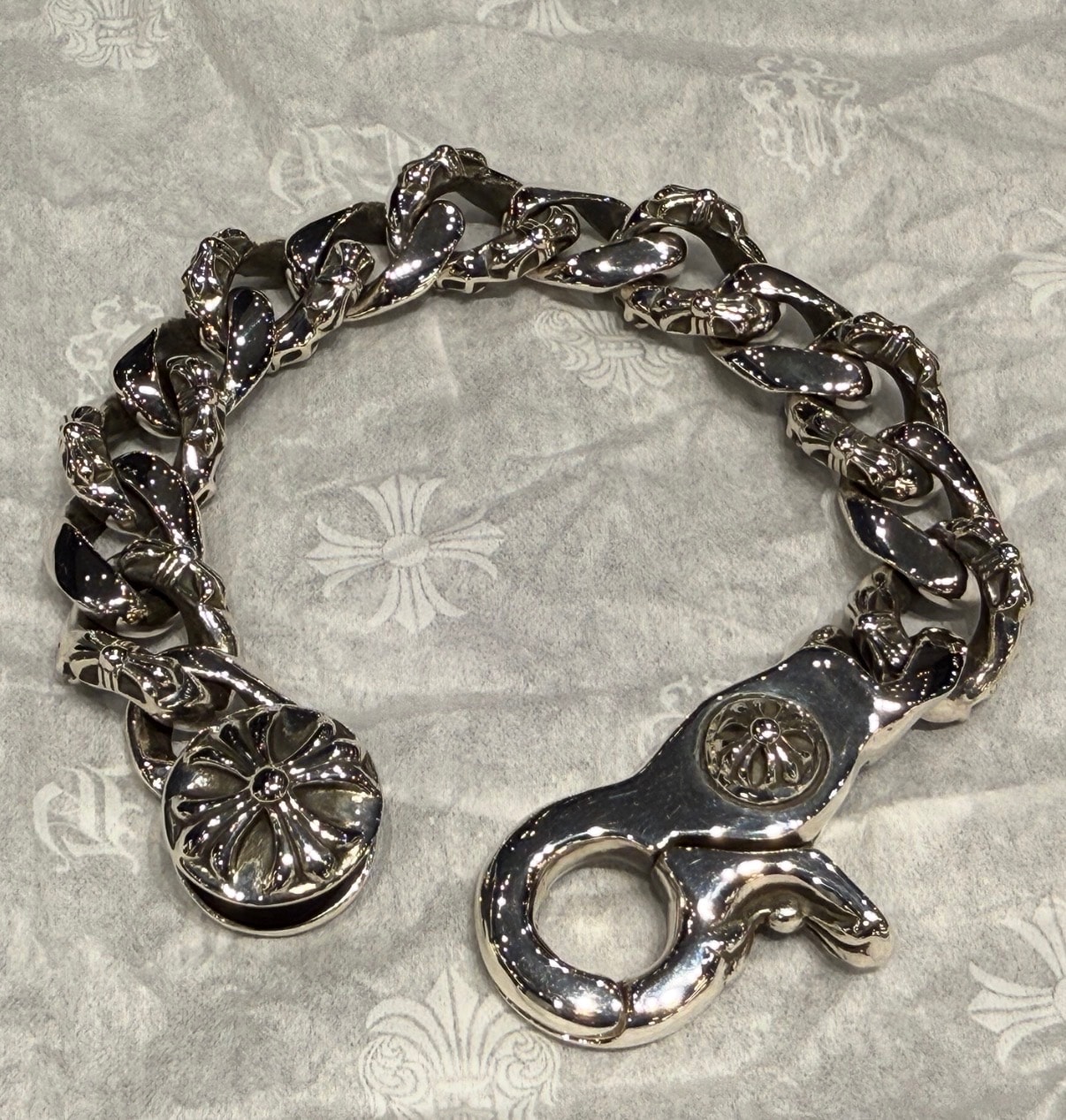 Chrome Hearts Fancy Chain Clip Bracelet "Silver"