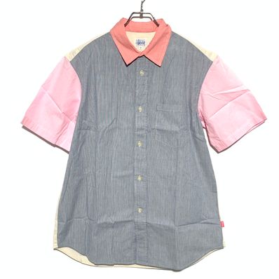 STUSSY 90s クレイジーパターン半袖シャツ