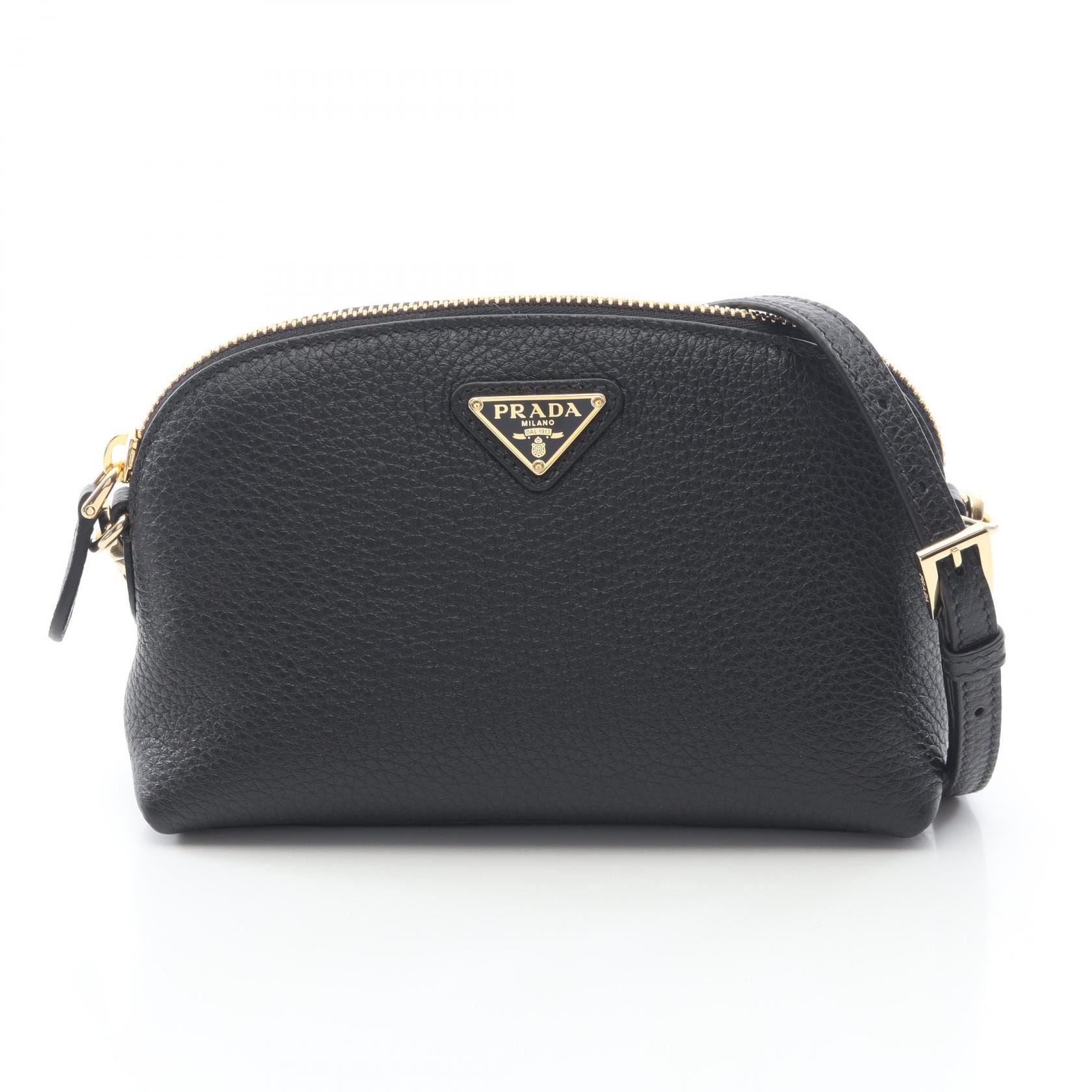 プラダ PRADA VIT.DAINO SOFT ショルダーバッグ バッグ レザー レディース ブラック系 1NF0622DKVF0002 【新品】