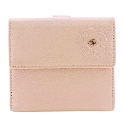 シャネル カメリア レディース二つ折り財布