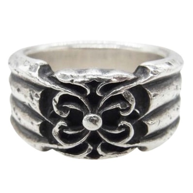 CHROME HEARTS クロムハーツ(原本無) リング SPIDER BAND スパイダー バンドリング シルバー系 JP18.5号【中古】