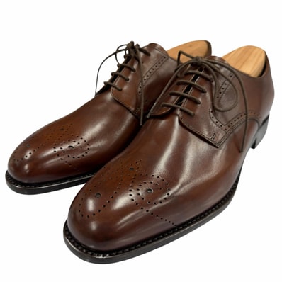 未使用品 プラダ レザーシューズ ブラウン メンズ 5 (24.0~24.5cm) 2EB138