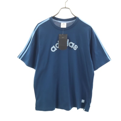 未使用 adidas アディダス 半袖 Tシャツ L ネイビー