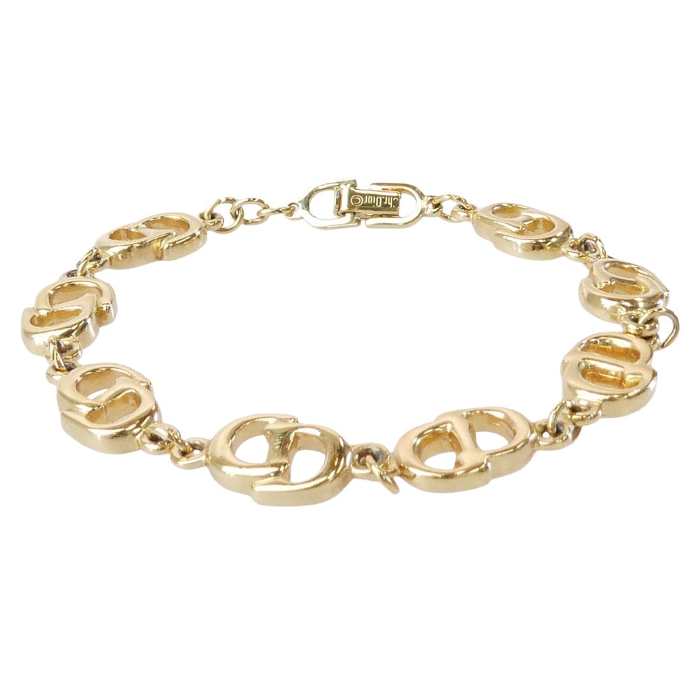 Christian Dior クリスチャンディオール ブレスレット CDロゴ ブレスレット ゴールド系【中古】
