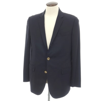 【中古】ブルックスブラザーズ Brooks Brothers BROOKSCOOL ウール 3B テーラードジャケット ダークネイビー【サイズ52】【メンズ】
