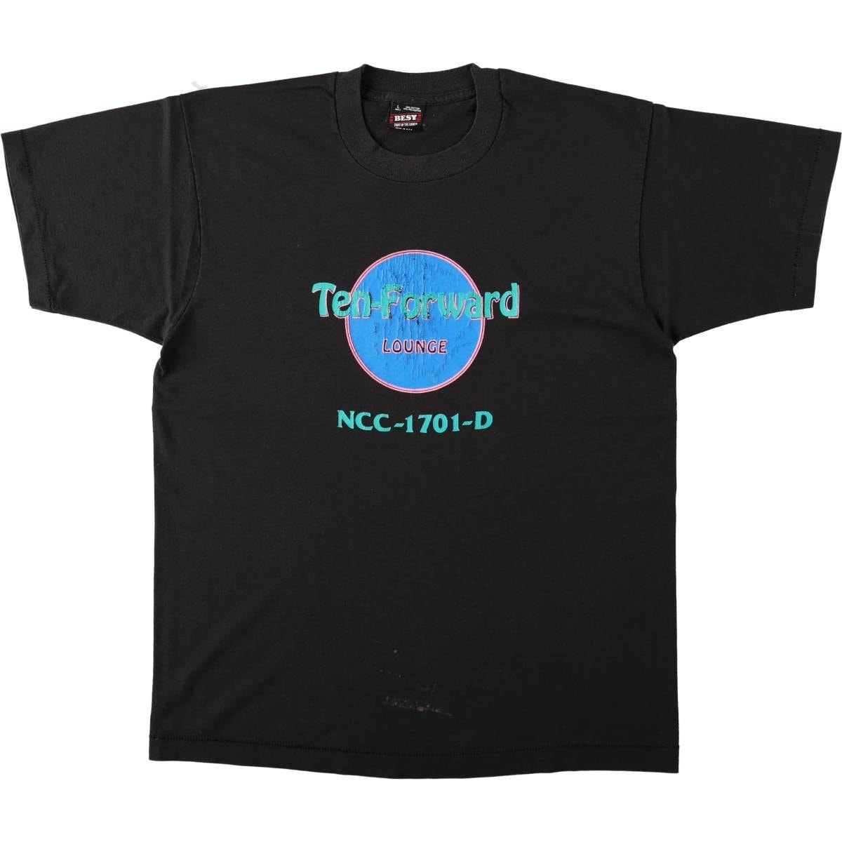 古着 90年代 フルーツオブザルーム FRUIT OF THE LOOM STAR TREK THE NEXT GENERATION 新スタートレック パロディ 映画 ムービーTシャツ USA製 メンズL相当 ヴィンテージ/eaa667033