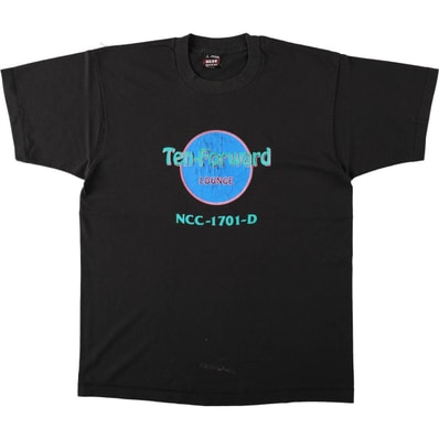 古着 90年代 フルーツオブザルーム FRUIT OF THE LOOM STAR TREK THE NEXT GENERATION 新スタートレック パロディ 映画 ムービーTシャツ USA製 メンズL相当 ヴィンテージ/eaa667033