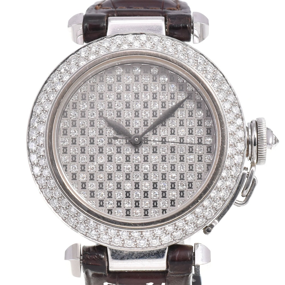 カルティエ CARTIER WJ1086M9/2308 パシャ ドゥ カルティエ クラシック ダイヤモンド 自動巻き メンズ 美品 N#145596