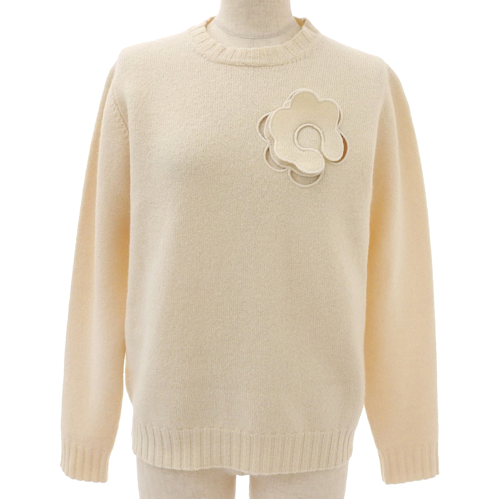 極美品 ジルサンダー ニット アイボリー レディース 34 J03GP0129