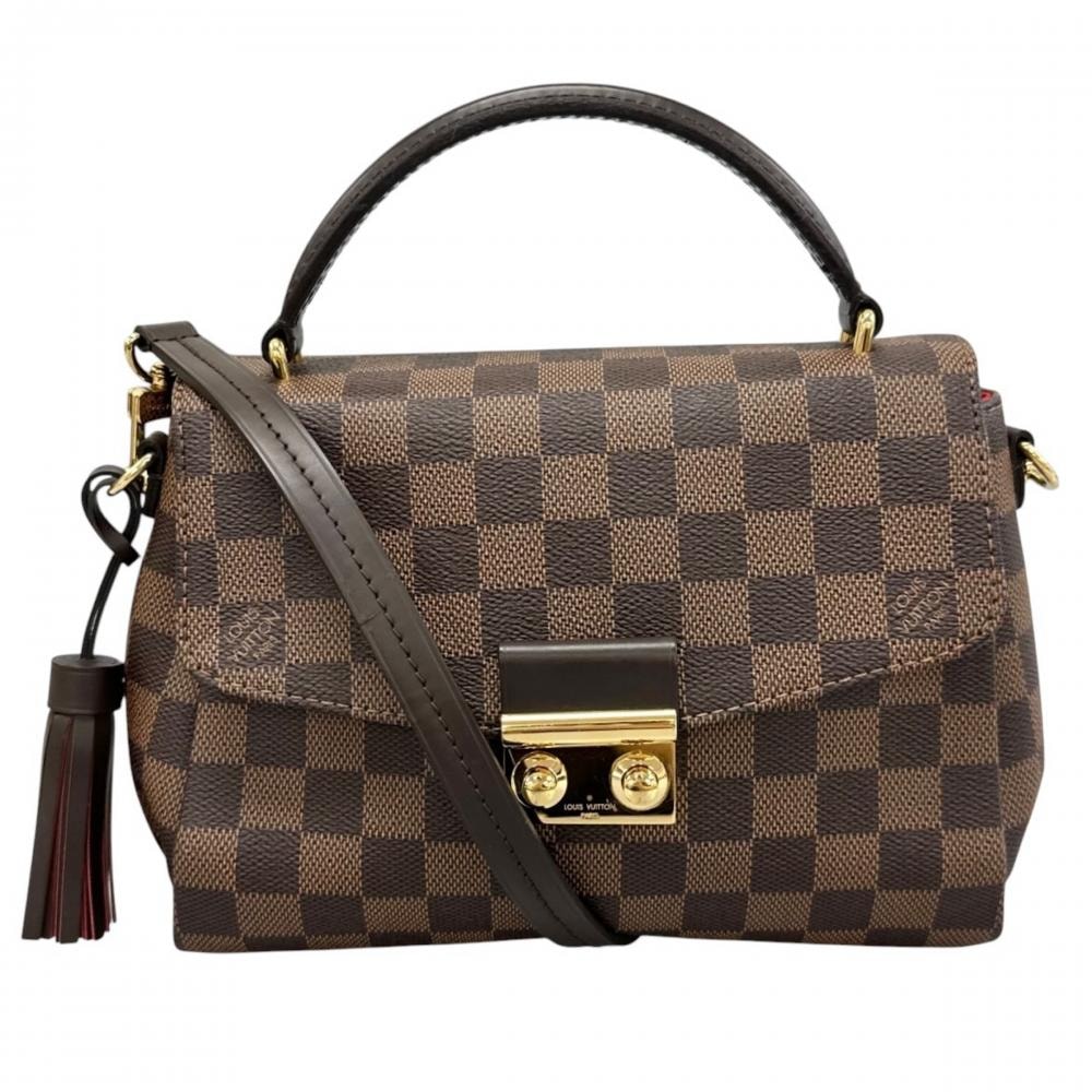LOUIS VUITTON ルイヴィトン ショルダーバッグ クロワゼット 2WAY 斜め掛け N53000 ダミエキャンバス ブラウン 茶 ゴールド金具 レディース【中古品】
