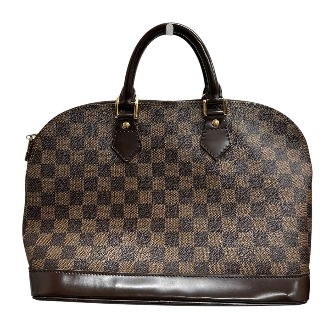 美品 LOUIS VUITTON ルイヴィトン ダミエ アルマ ブラウン ゴールド金具 PVC レザー/ ハンドバッグ S1-00107 【中古】