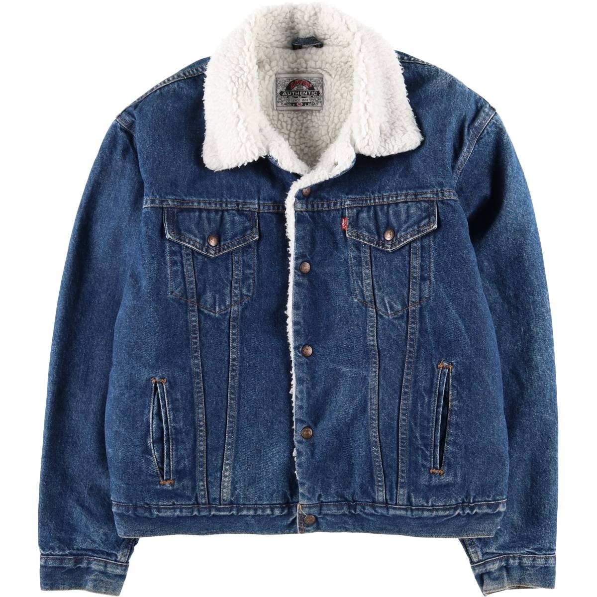 古着 90年代 リーバイス Levi's 71608-0216 中綿入り デニムボアジャケット USA製 メンズXL相当 ヴィンテージ/eaa478086