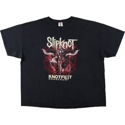 古着 ビッグサイズ フルーツオブザルーム FRUIT OF THE LOOM Slipknot スリップノット バンドTシャツ バンT メンズXXXL相当/eaa640340