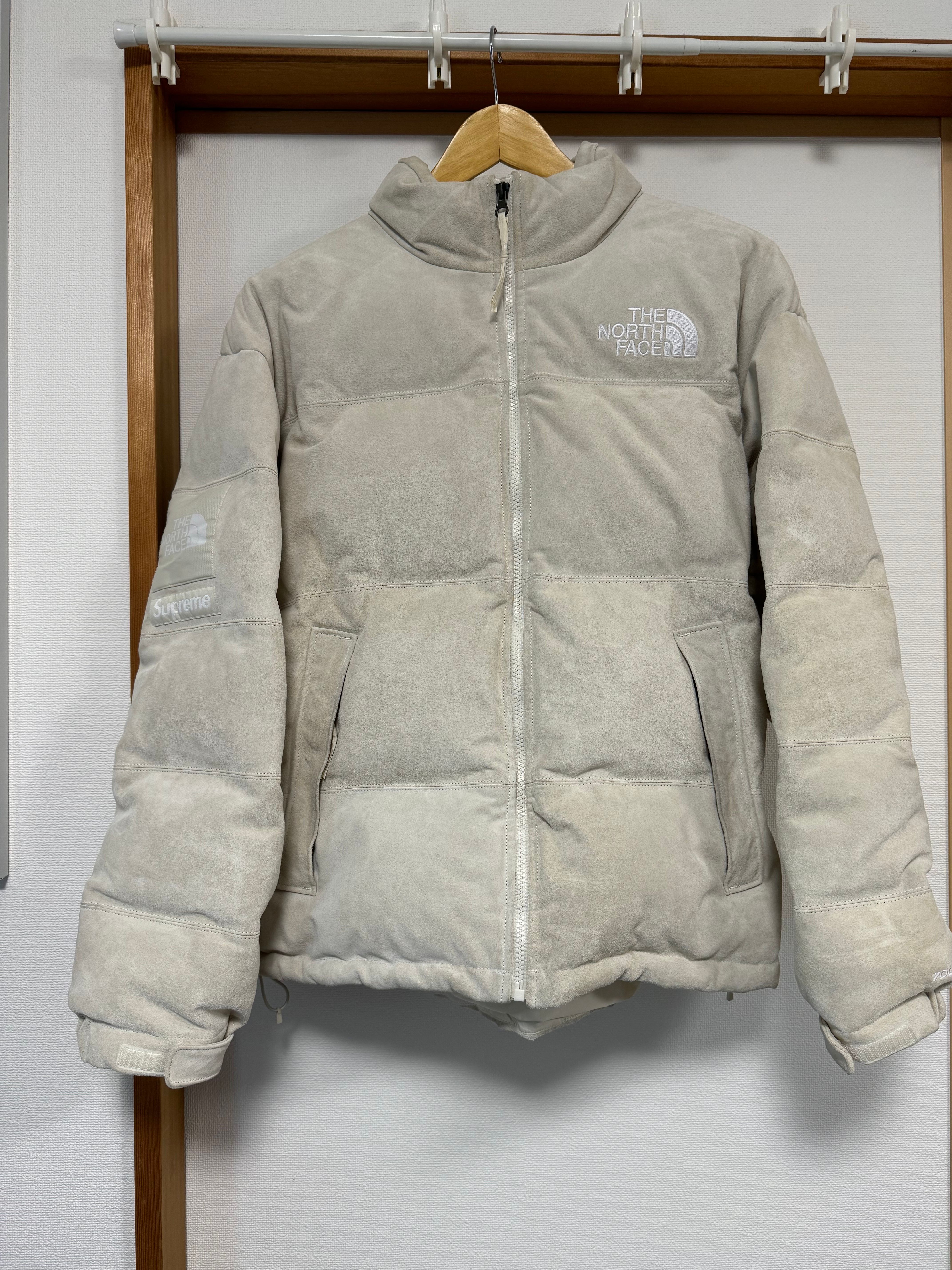 Supreme x The North Face Suede Nuptse Jacket "Stone"