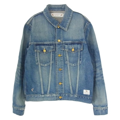 NEIGHBORHOOD ネイバーフッド デニムジャケット 16SS 161NYNH-JKM02 SAVAGE STOCKMAN DENIM JACKET ダメージ加工 ボタンダウン サベージ ストックマン デニム ジャケット インディゴブルー系 M【中古】