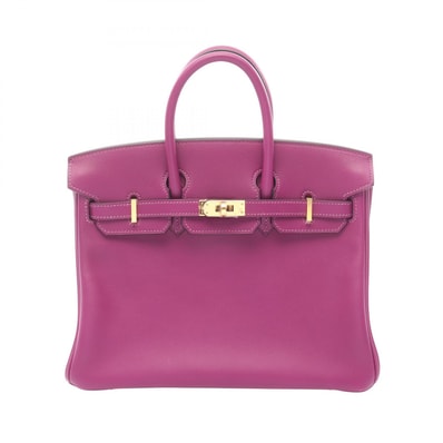 エルメス HERMES バーキン25 ハンドバッグ バッグ レザー ヴォースイフト アネモネ Y刻印(2020年製造) レディース パープル系 【中古】