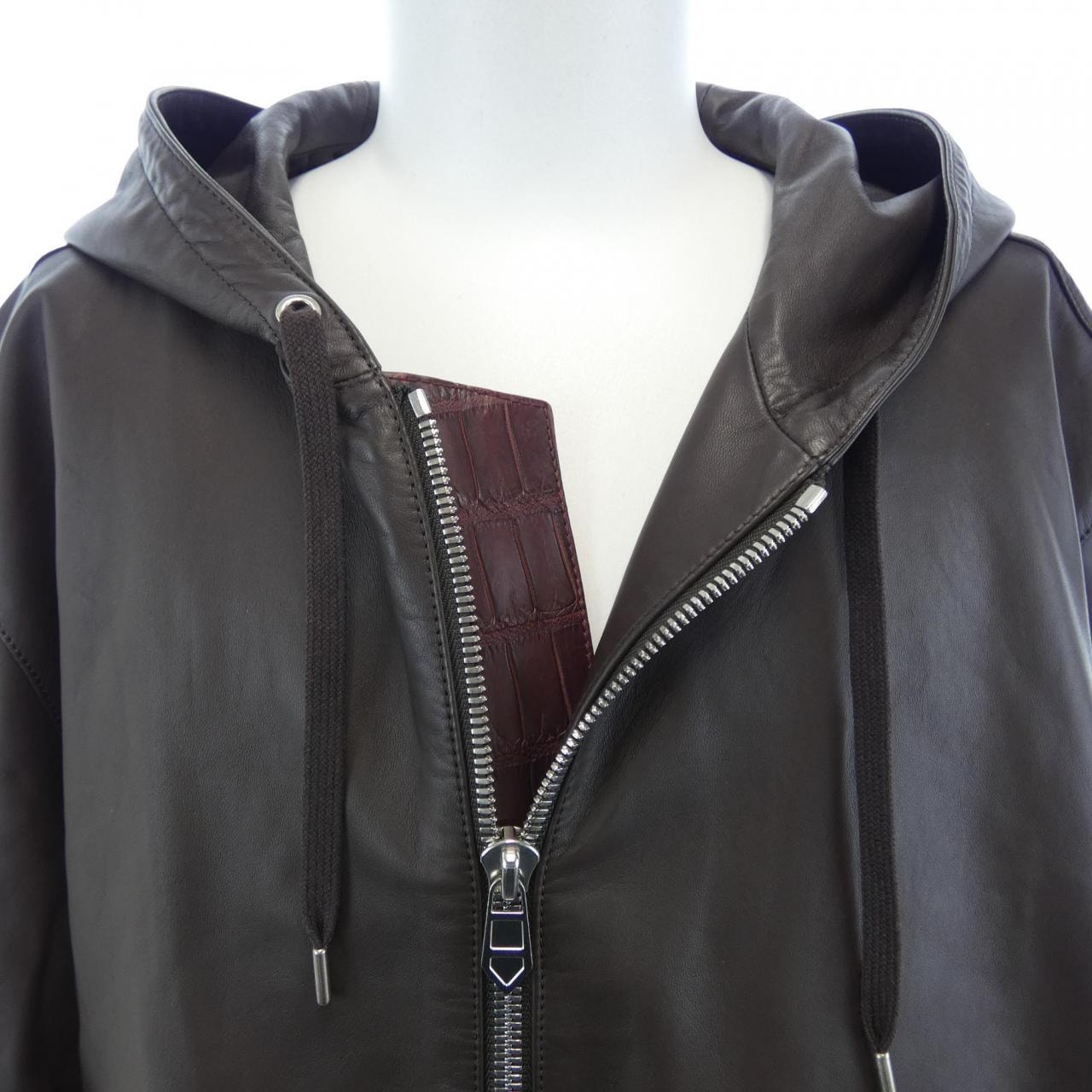 B (目立った傷や汚れなし)】エルメス HERMES OD-0833 レザージャケット