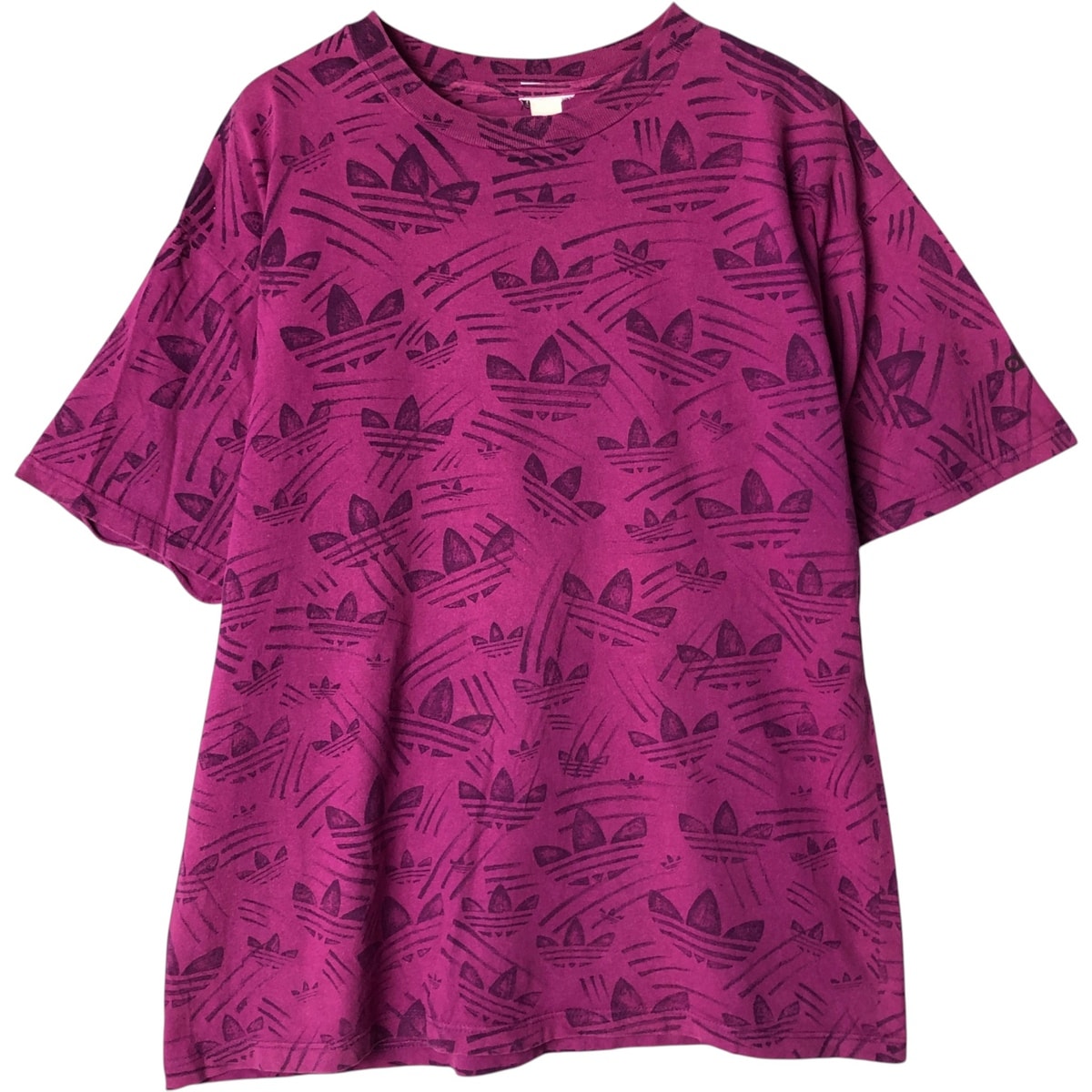 古着 アディダス adidas 総柄 ロゴプリントTシャツ メンズXL相当/eaa587508