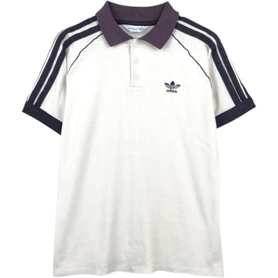 古着 80年代 アディダス adidas トレフォイルロゴ 半袖 ポロシャツ メンズM相当 ヴィンテージ/eaa657034