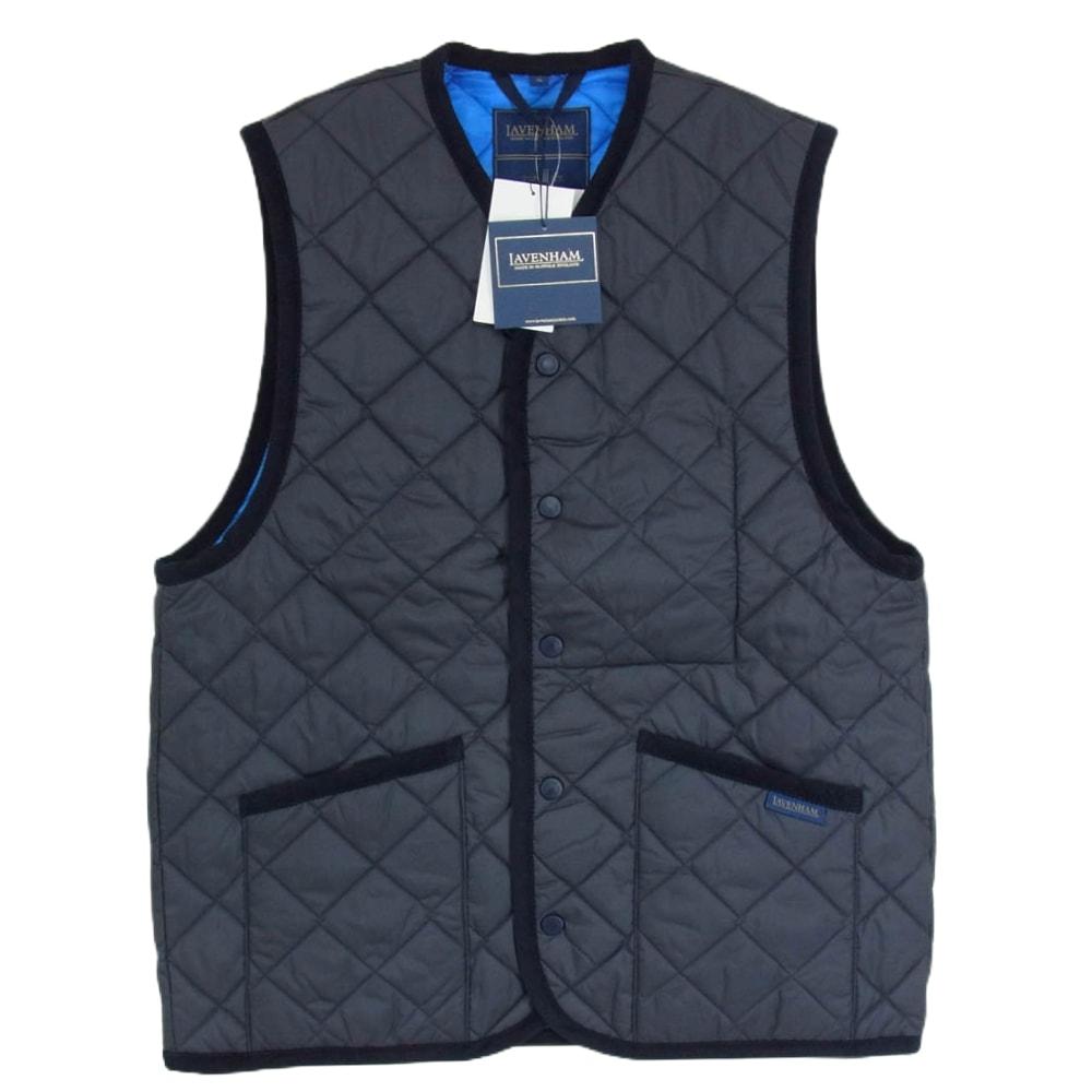 SOPHNET. ソフネット ベスト SOPH-242106 LAVENHAM OVERSIZED THORNHAM ラベンハム オーバーサイズ キルティング ベスト ネイビー系 S【新古品】【未使用】【中古】