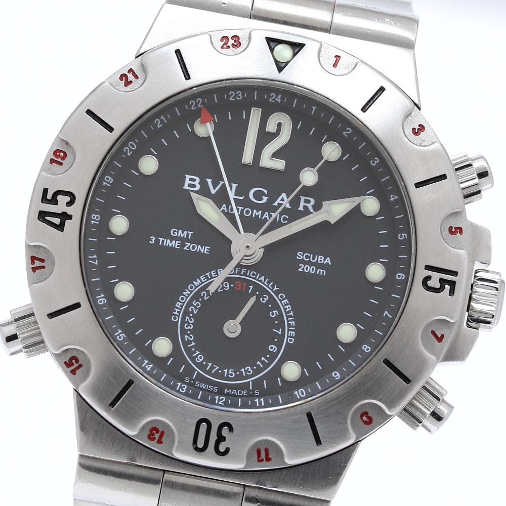 ブルガリ ディアゴノ スクーバ SD38SGMT メンズ 【中古】
