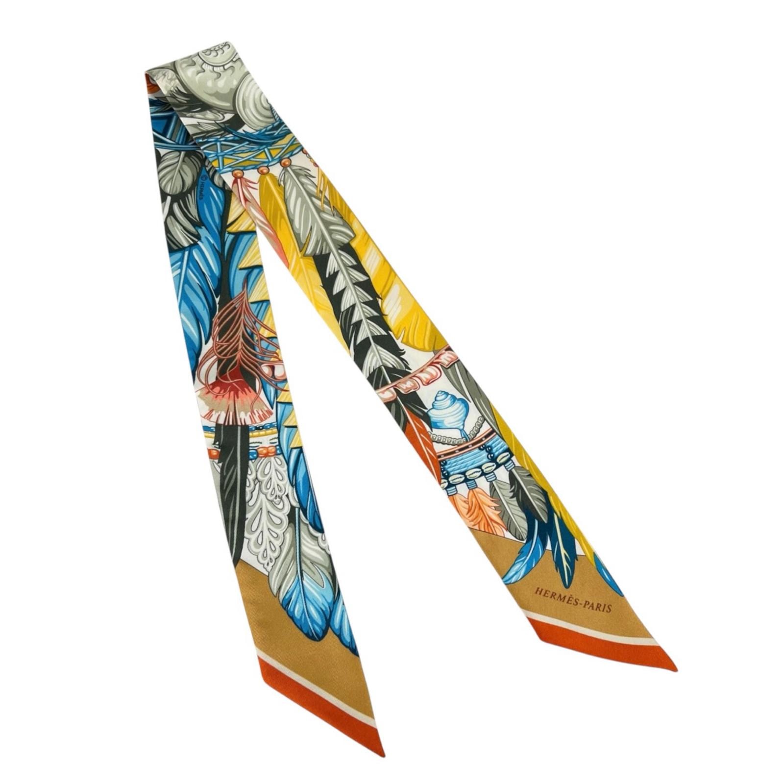 美品 HERMES エルメス ツイリー  ダンスパシフィック 063572S スカーフ シルク マルチカラー レディース【中古】