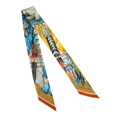 美品 HERMES エルメス ツイリー ダンスパシフィック 063572S スカーフ シルク マルチカラー レディース【中古】