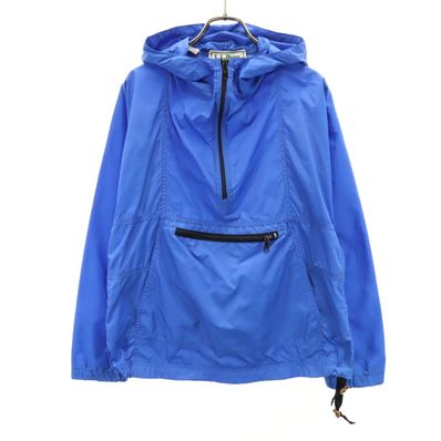 L.L.Bean エルエルビーン 80s USA製 ヴィンテージ 長袖 ハーフ ジップパーカー L ブルー アウトドア