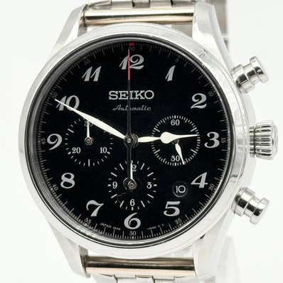 SEIKO セイコー PRESAGE プレサージュ 漆 クロノグラフ 8R48-00H0 SARK003 ブラック AT メンズ 1000本限定 腕時計 稼働品 箱 保証書