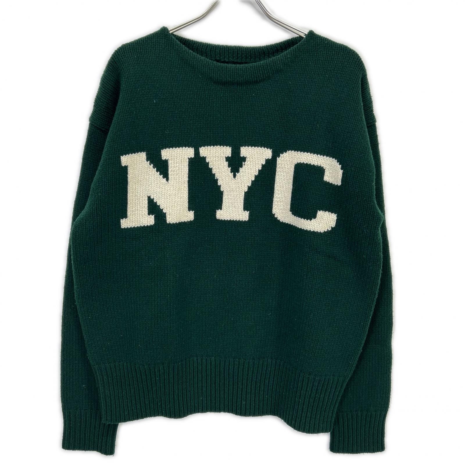ポロ ラルフローレン 25AW グリーン インターシャ編み NYC ニットプルオーバー M