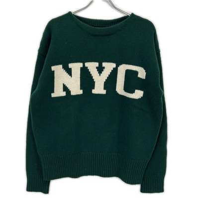 ポロ ラルフローレン 25AW グリーン インターシャ編み NYC ニットプルオーバー M