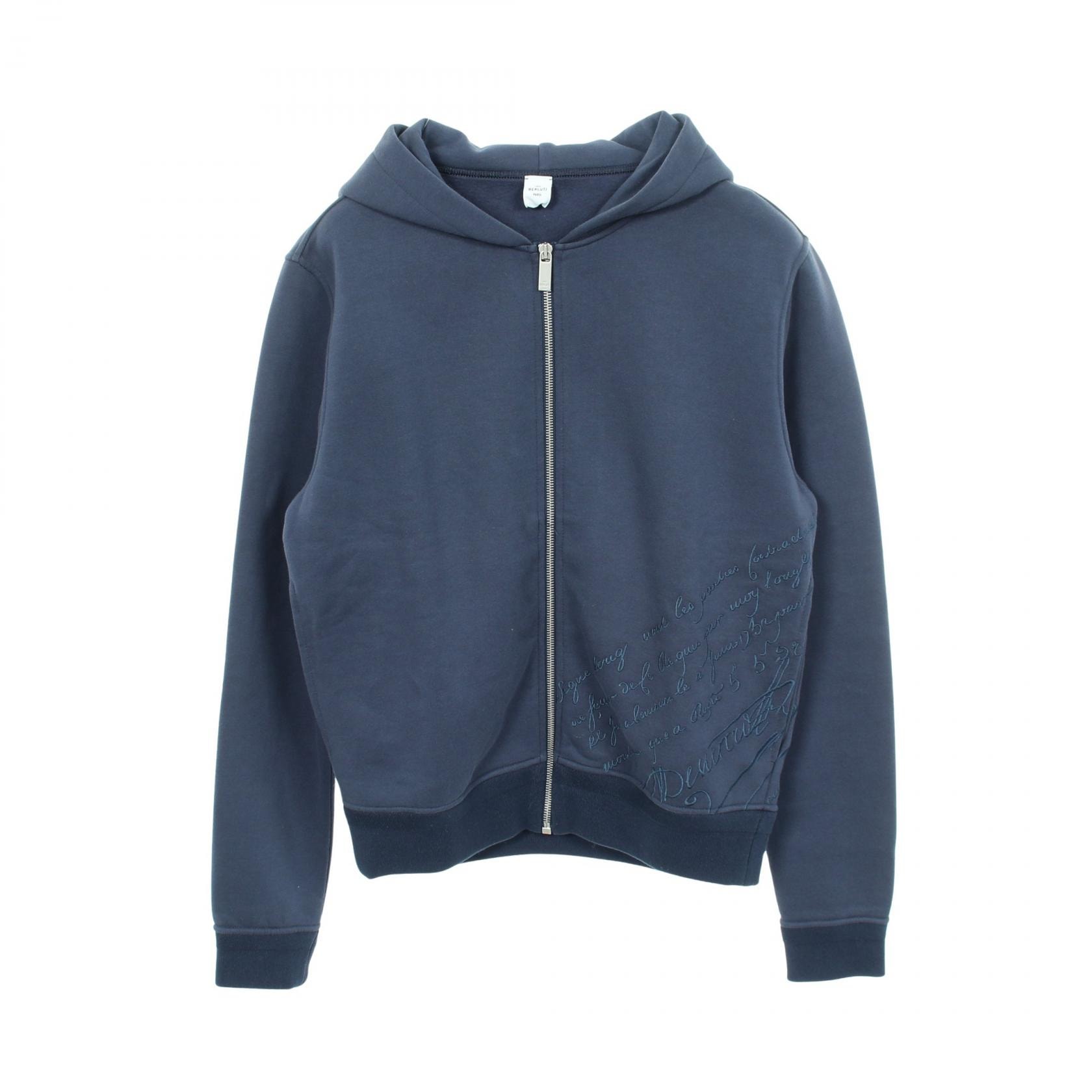 ベルルッティ Berluti パーカー 衣料品 トップス コットン メンズ ネイビー系 R24JZL32JBAP 【中古】