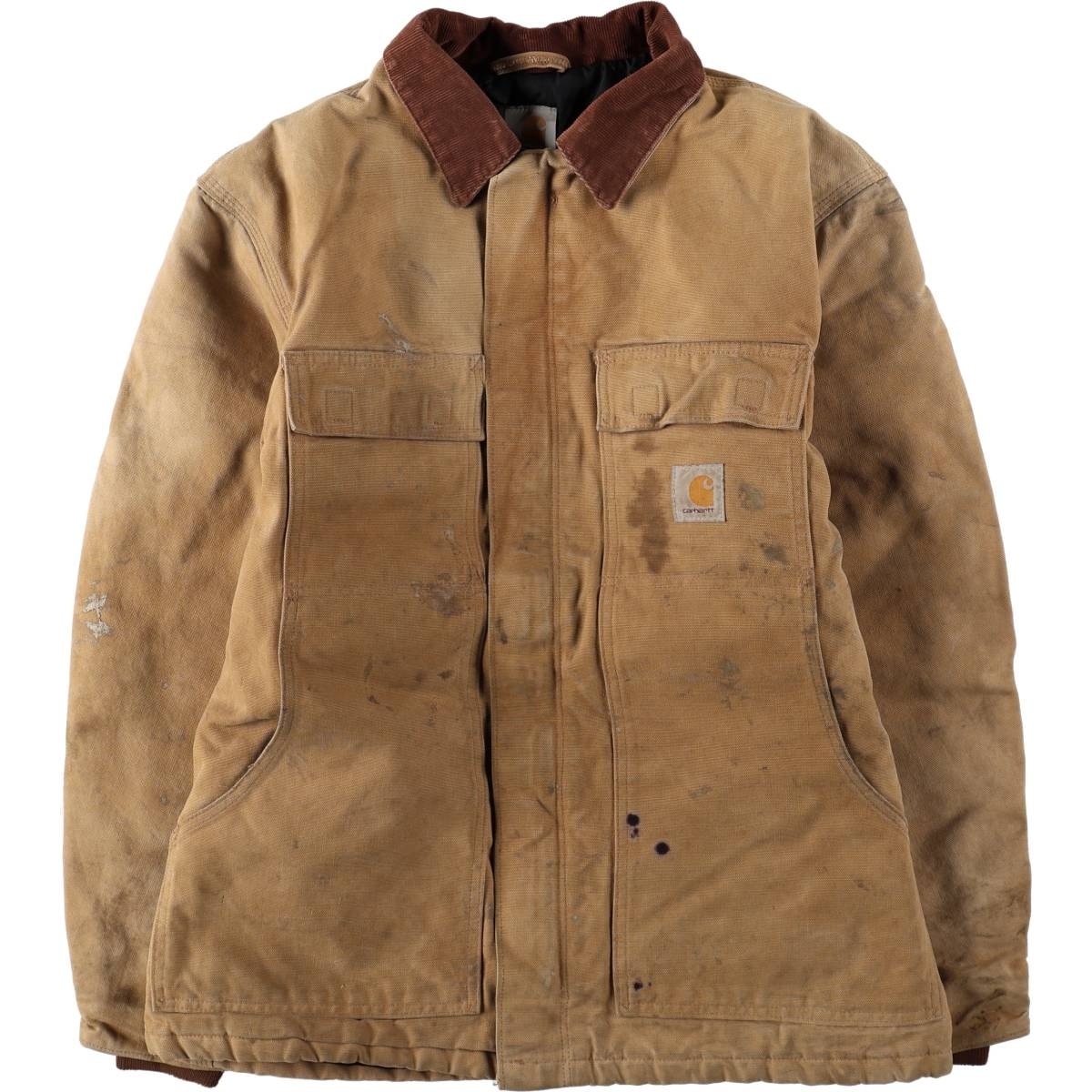 古着 カーハート Carhartt トラディショナルコート 中綿入り ダックフルジップパーカー メンズM相当/eaa675575