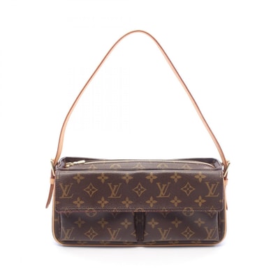 ルイ・ヴィトン LOUIS VUITTON ヴィバシテMM モノグラム ショルダーバッグ バッグ PVCコーティングキャンバス レザー レディース ブラウン系 M51164 【中古】