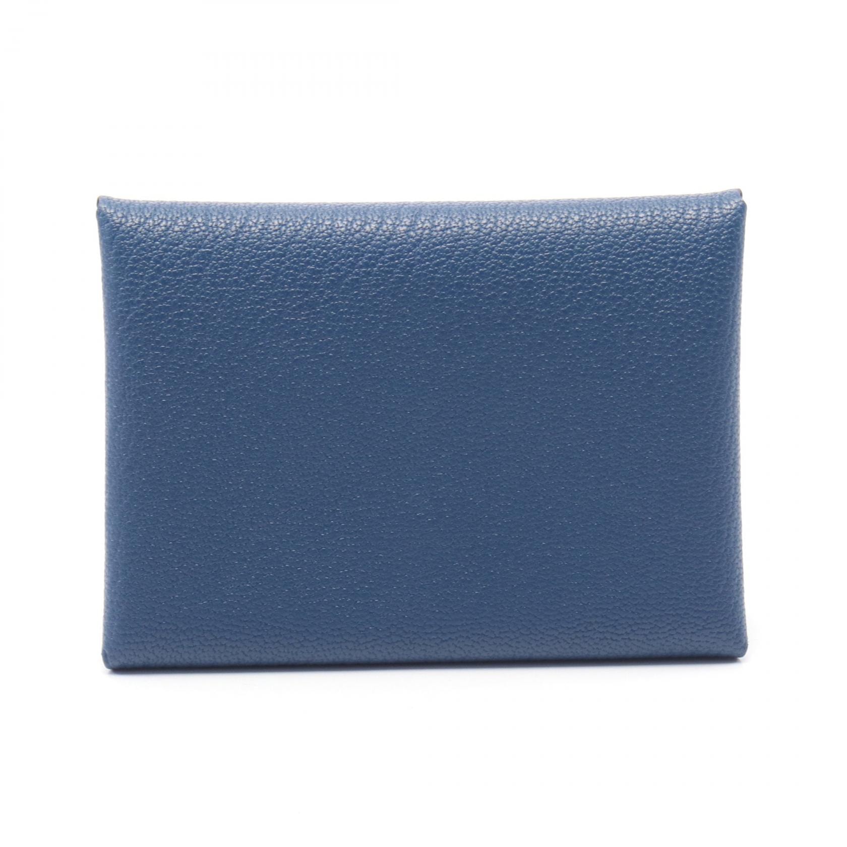 エルメス HERMES カルヴィデュオ ブルータイ コインケース 財布 シェーブル シェーブル K刻印(2025年製造) レディース ブルー系 【中古】