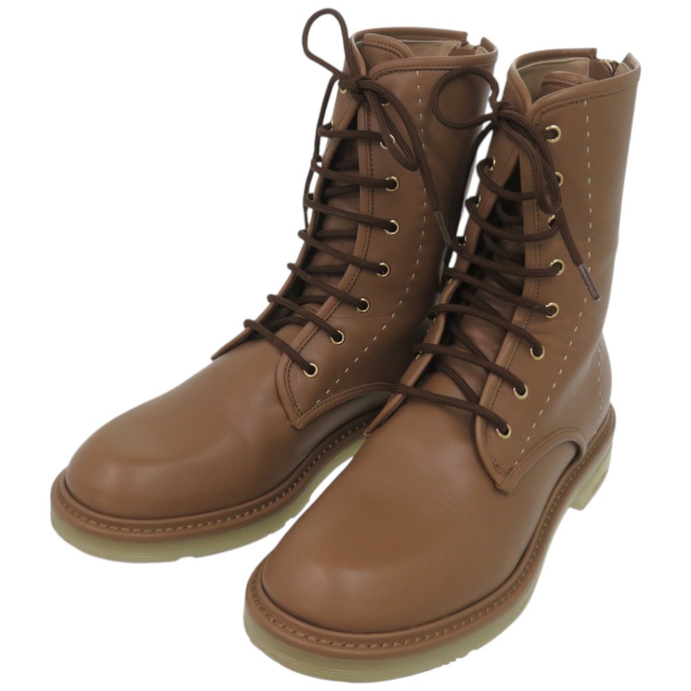 マックスマーラ    アンクルブーツ カーフ  ヘーゼルナッツブラ