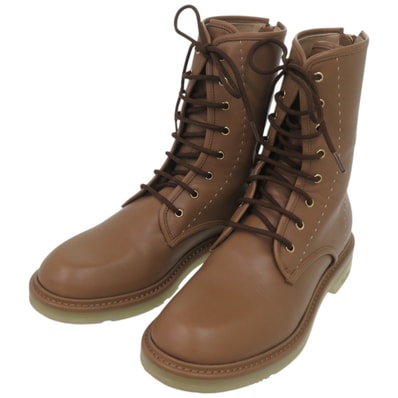 マックスマーラ アンクルブーツ カーフ ヘーゼルナッツブラ