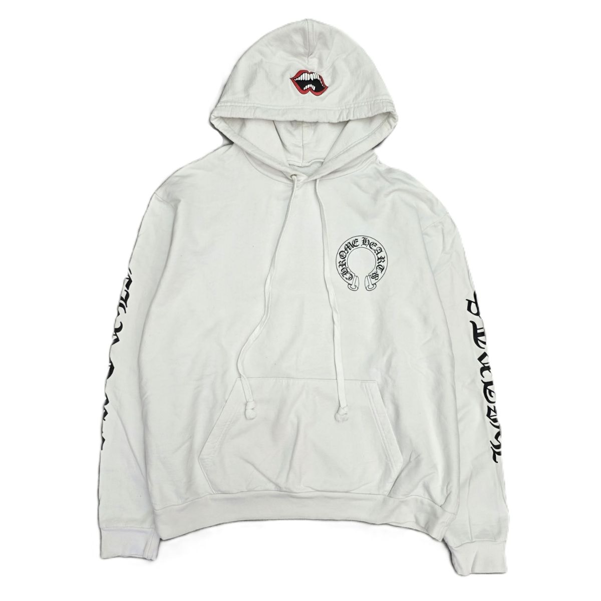 Chrome Hearts PPO HD Chomper PLVR Matty Boy Back Print Pullover Hoodie "White"