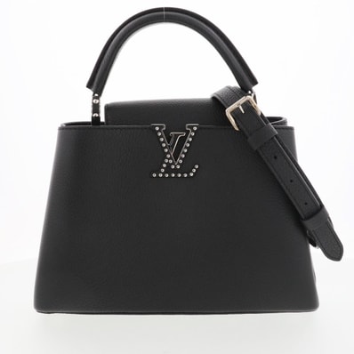 LOUIS VUITTON ルイ・ヴィトン カプシーヌ BB ハンドバッグ M54463 レザー ブラック レディース【中古】