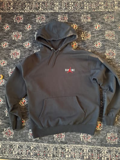 Supreme x Jordan Hooded Sweatshirt "Black"